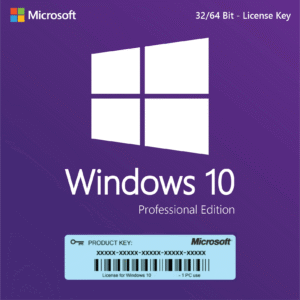 Microsoft Windows 10 Professional 32/64 Bit - Lifetime License Key